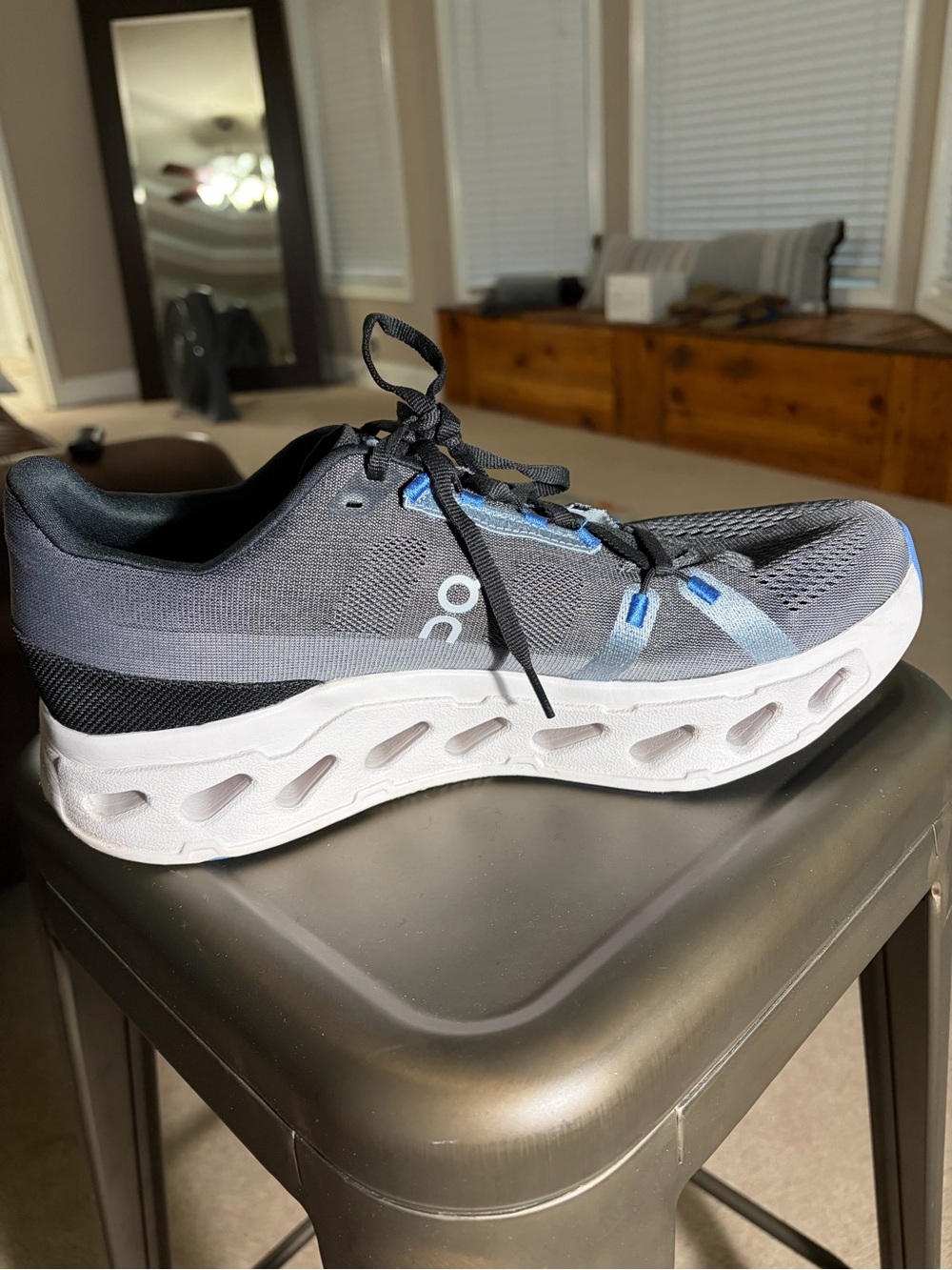 On Running Cloudclipse Black and Blue Men's Sneakers size 12.5 - Picture 7 of 10
